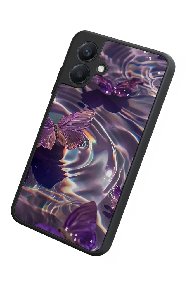 Samsung Galaxy A07 Uyumlu Kelebek Tasarımlı Glossy Premium Kılıf