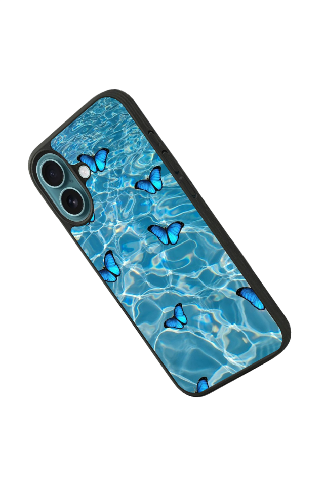 iPhone 16 Uyumlu Kelebek Tasarımlı Glossy Premium Kılıf