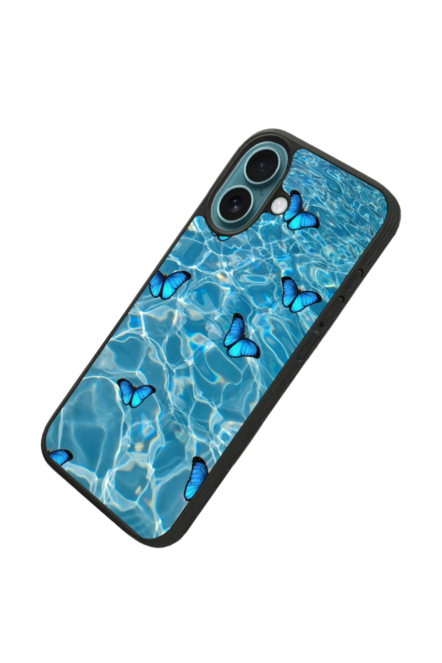 iPhone 16 Uyumlu Kelebek Tasarımlı Glossy Premium Kılıf