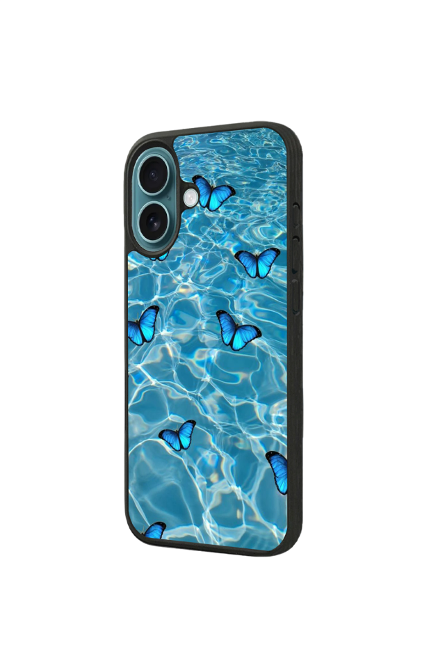 iPhone 16 Uyumlu Kelebek Tasarımlı Glossy Premium Kılıf