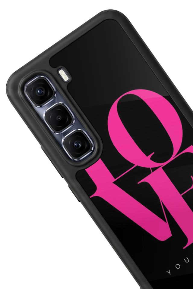 Infinix Hot 60 Pro Plus Uyumlu Love Tasarımlı Glossy Premium Kılıf