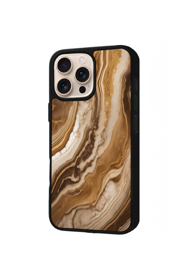iPhone 15 Pro Uyumlu Mermer Marble Tasarımlı Glossy Premium Kılıf