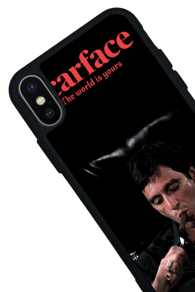 iPhone XS Max Uyumlu Scarface Tasarımlı Glossy Premium Kılıf