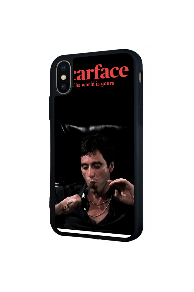 iPhone XS Max Uyumlu Scarface Tasarımlı Glossy Premium Kılıf
