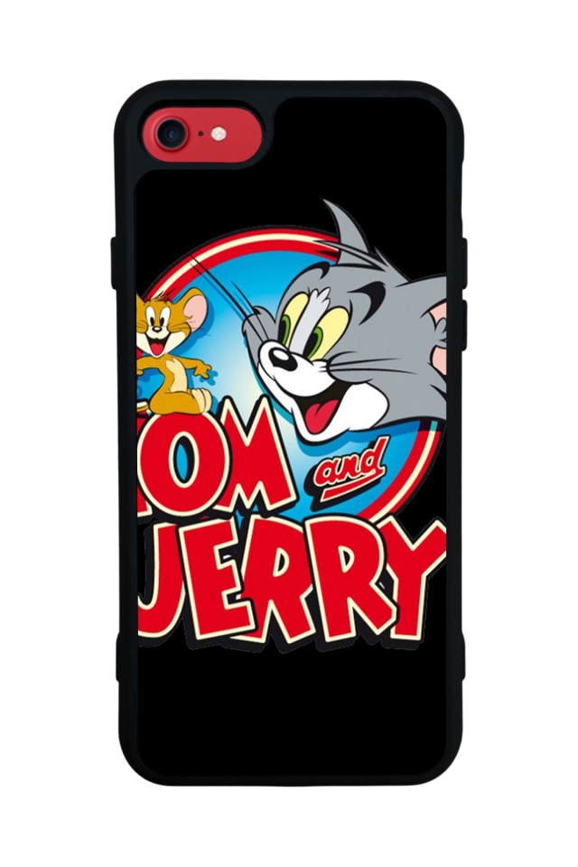 iPhone 8 Uyumlu Tom And Jerry Tasarımlı Glossy Premium Kılıf