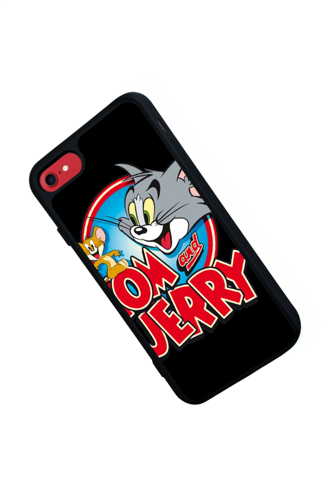 iPhone 8 Uyumlu Tom And Jerry Tasarımlı Glossy Premium Kılıf