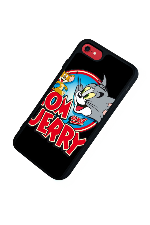 iPhone 8 Uyumlu Tom And Jerry Tasarımlı Glossy Premium Kılıf