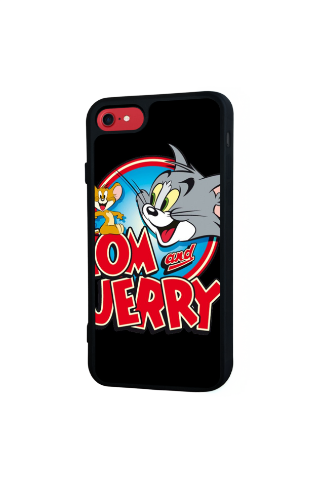 iPhone 8 Uyumlu Tom And Jerry Tasarımlı Glossy Premium Kılıf