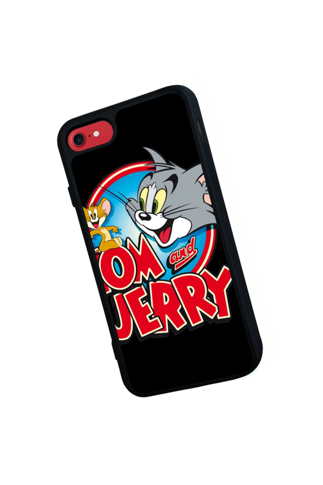 iPhone 8 Uyumlu Tom And Jerry Tasarımlı Glossy Premium Kılıf