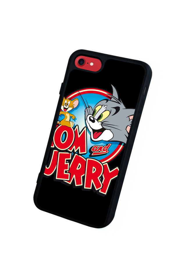 iPhone 8 Uyumlu Tom And Jerry Tasarımlı Glossy Premium Kılıf