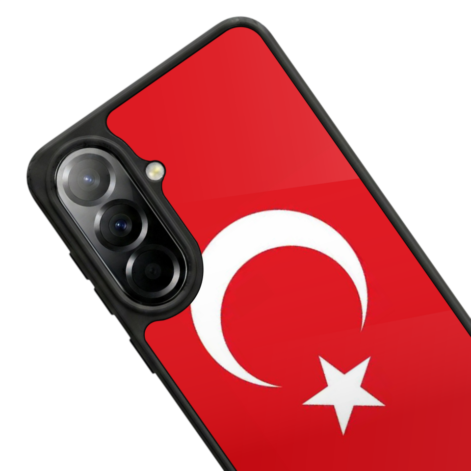 Samsung Galaxy A37 Uyumlu Türk Bayragi Tasarımlı Glossy Premium Kılıf