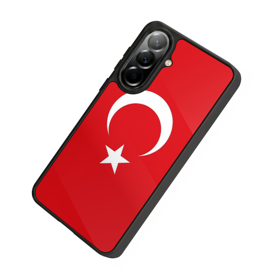 Samsung Galaxy A37 Uyumlu Türk Bayragi Tasarımlı Glossy Premium Kılıf