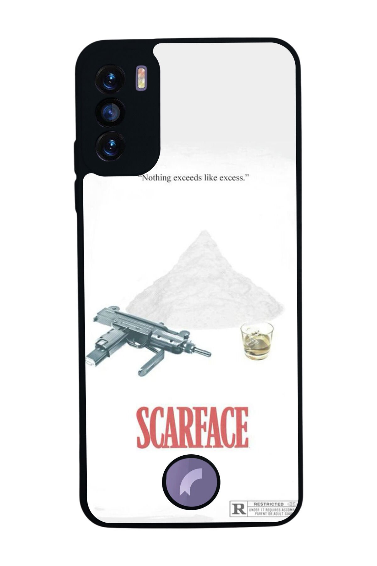 Reeder S19 Max Pro S Uyumlu Scarface Tasarımlı Glossy Premium Kılıf