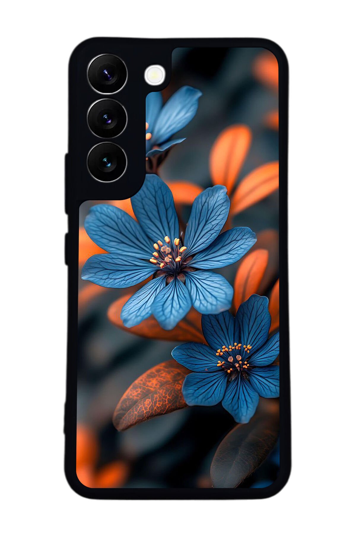 Samsung Galaxy S22 Uyumlu Cicek Tasarımlı Glossy Premium Kılıf