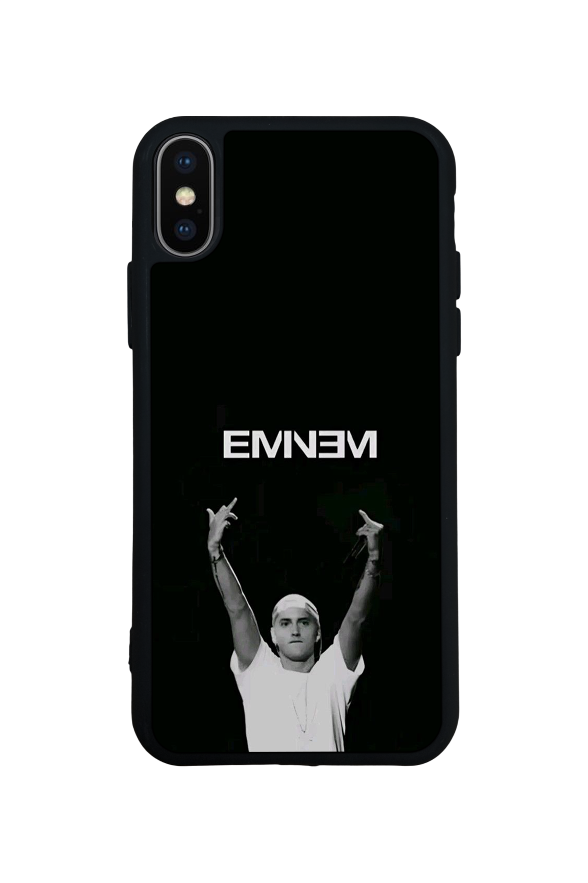 iPhone X/ XS Uyumlu Eminem Tasarımlı Glossy Premium Kılıf
