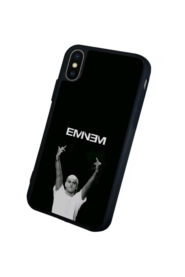 iPhone X/ XS Uyumlu Eminem Tasarımlı Glossy Premium Kılıf