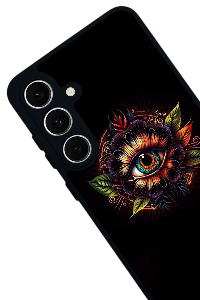 Samsung Galaxy S24 FE Uyumlu Göz Tasarımlı Glossy Premium Kılıf