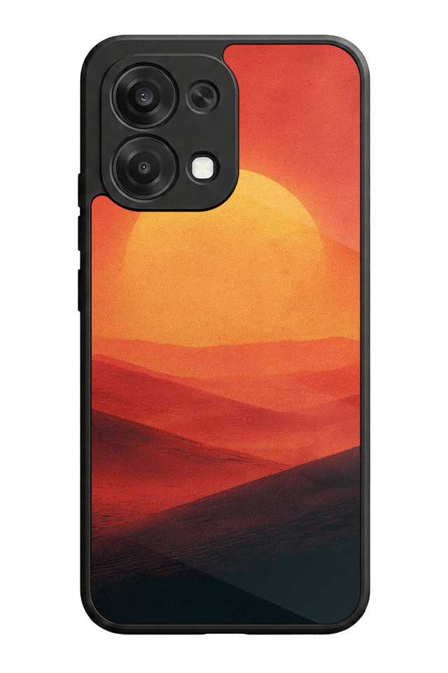 Oppo A6 Pro Uyumlu Güneş Tasarımlı Glossy Premium Kılıf