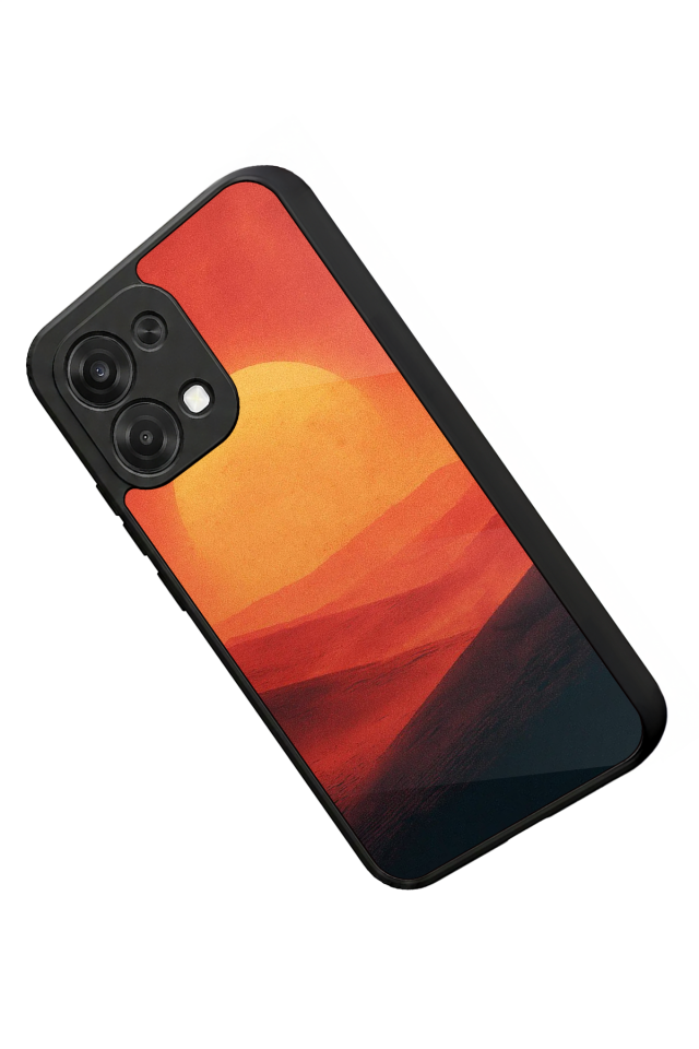 Oppo A6 Pro Uyumlu Güneş Tasarımlı Glossy Premium Kılıf