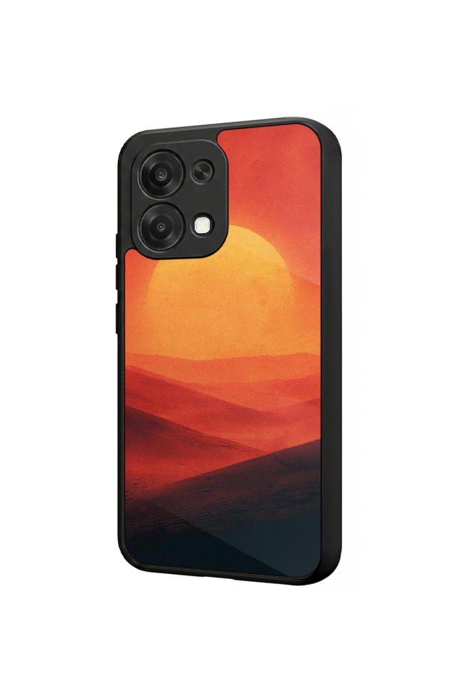 Oppo A6 Pro Uyumlu Güneş Tasarımlı Glossy Premium Kılıf