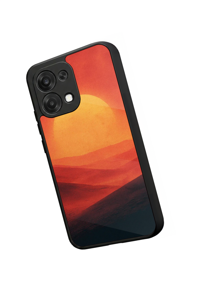 Oppo A6 Pro Uyumlu Güneş Tasarımlı Glossy Premium Kılıf