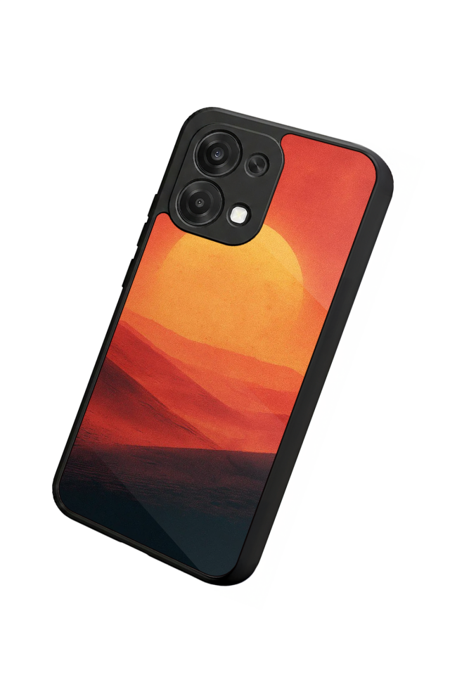 Oppo A6 Pro Uyumlu Güneş Tasarımlı Glossy Premium Kılıf