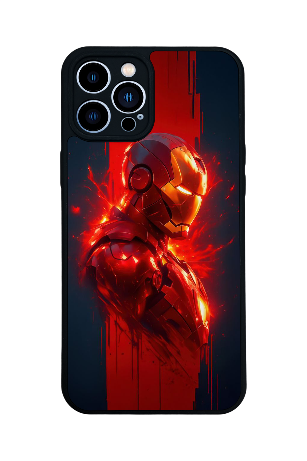 iPhone 13 Pro Max Uyumlu  Iron Man ( Demir Adam ) Tasarımlı Glossy Premium Kılıf