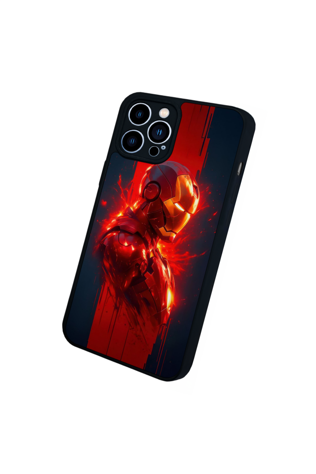 iPhone 13 Pro Max Uyumlu  Iron Man ( Demir Adam ) Tasarımlı Glossy Premium Kılıf