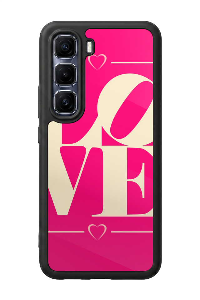 Infinix Hot 60 Pro Plus Uyumlu Love Tasarımlı Glossy Premium Kılıf