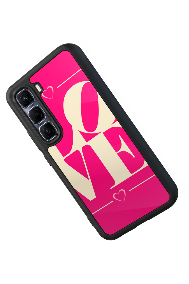 Infinix Hot 60 Pro Plus Uyumlu Love Tasarımlı Glossy Premium Kılıf