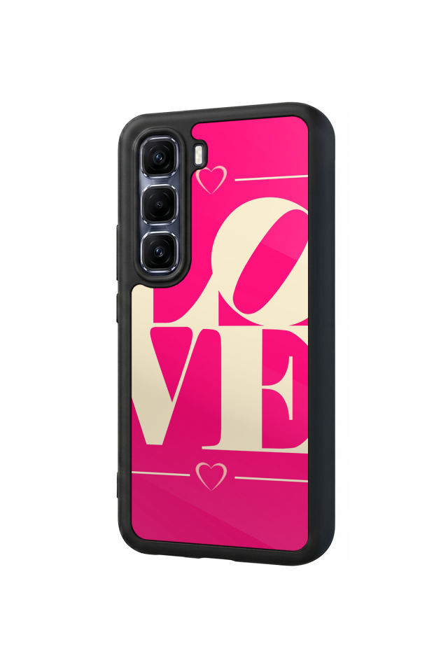 Infinix Hot 60 Pro Plus Uyumlu Love Tasarımlı Glossy Premium Kılıf