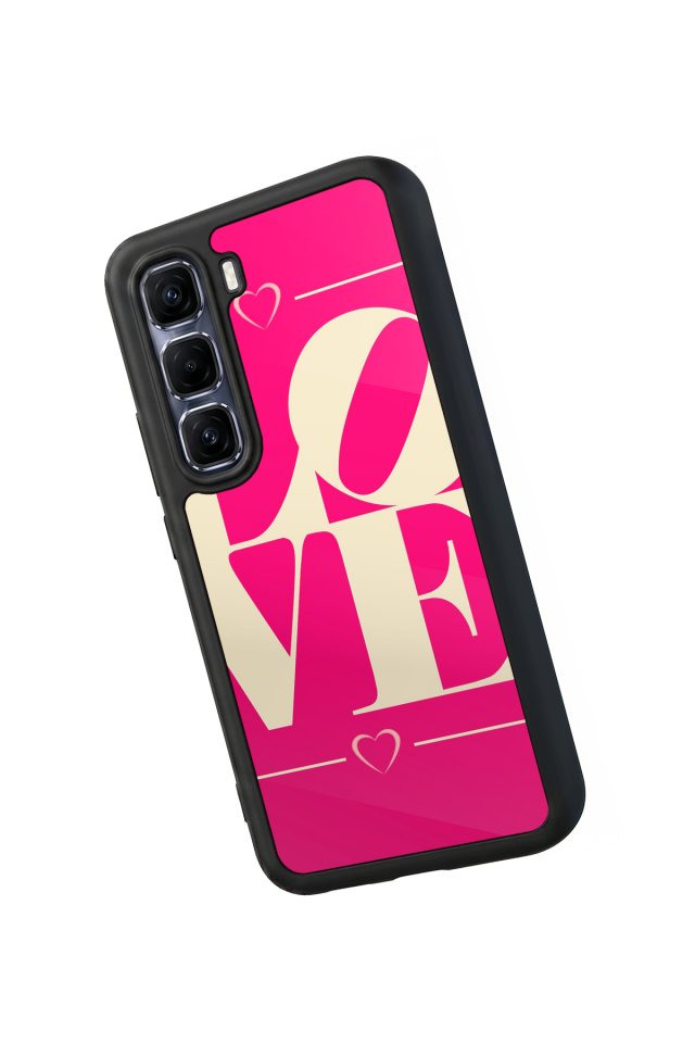 Infinix Hot 60 Pro Plus Uyumlu Love Tasarımlı Glossy Premium Kılıf