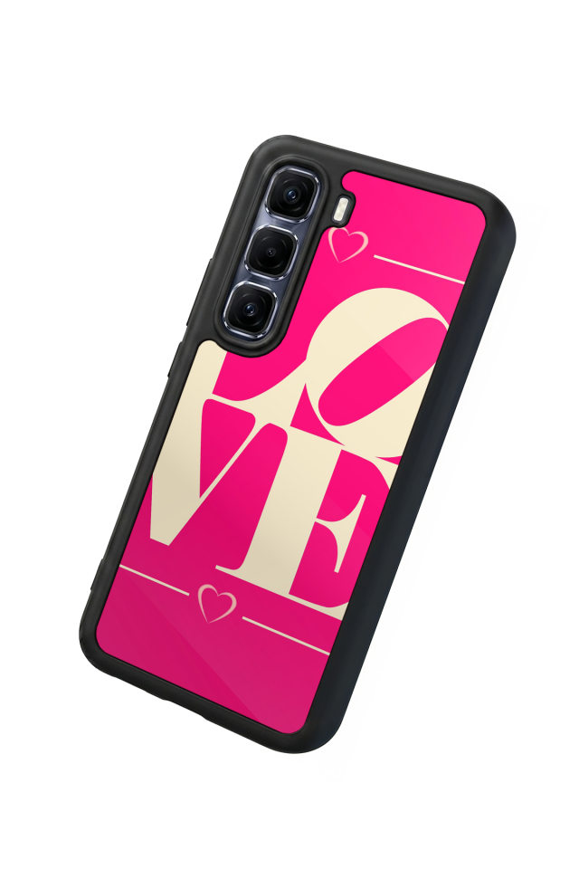Infinix Hot 60 Pro Plus Uyumlu Love Tasarımlı Glossy Premium Kılıf