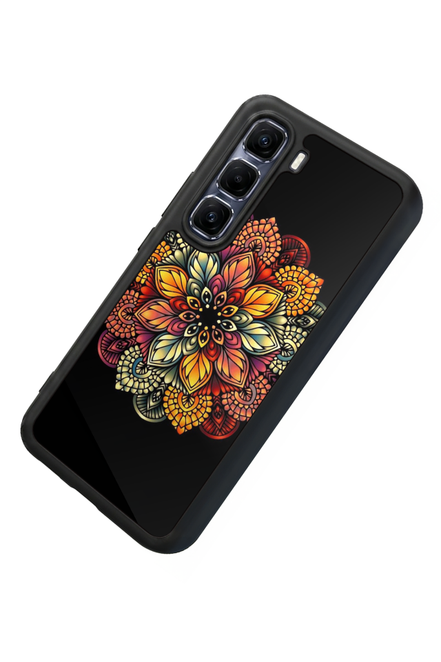 Infinix Hot 60 Pro Plus Uyumlu Mandala Tasarımlı Glossy Premium Kılıf
