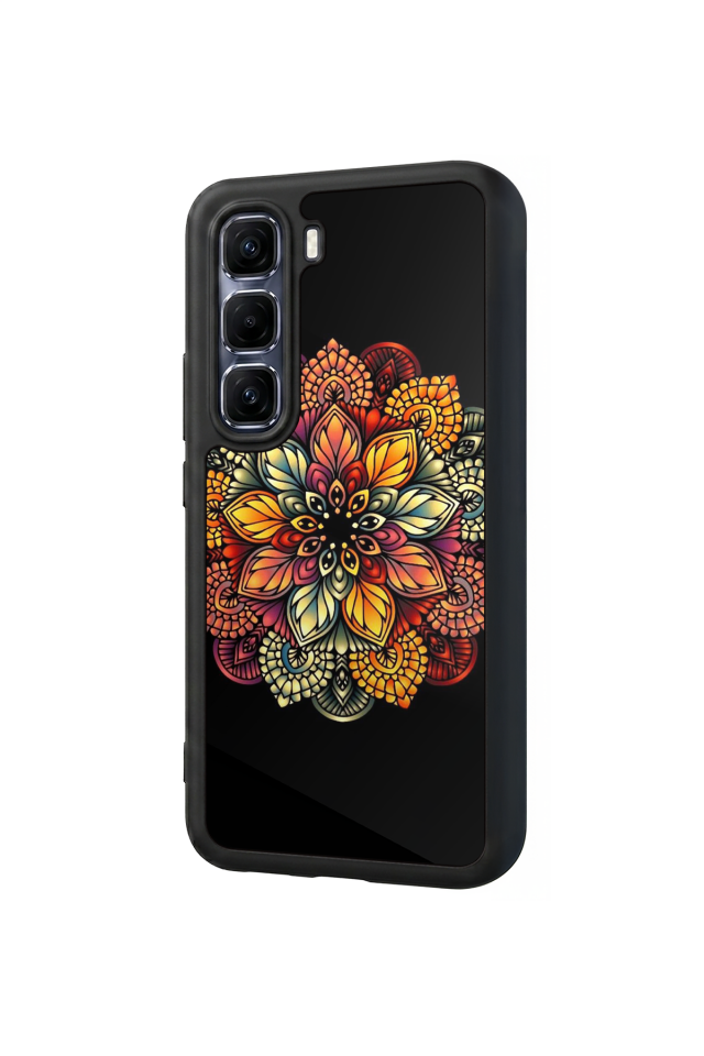 Infinix Hot 60 Pro Plus Uyumlu Mandala Tasarımlı Glossy Premium Kılıf