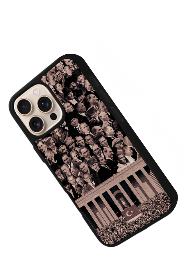 iPhone 15 Pro Max Uyumlu Mustafa Kemal Ataturk Tasarımlı Glossy Premium Kılıf