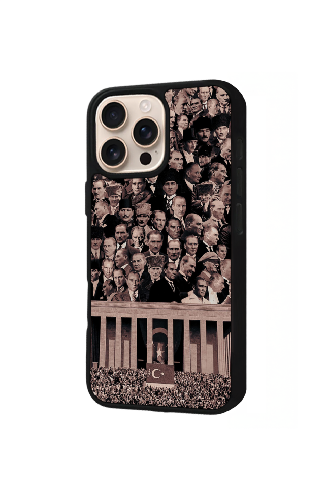 iPhone 15 Pro Max Uyumlu Mustafa Kemal Ataturk Tasarımlı Glossy Premium Kılıf