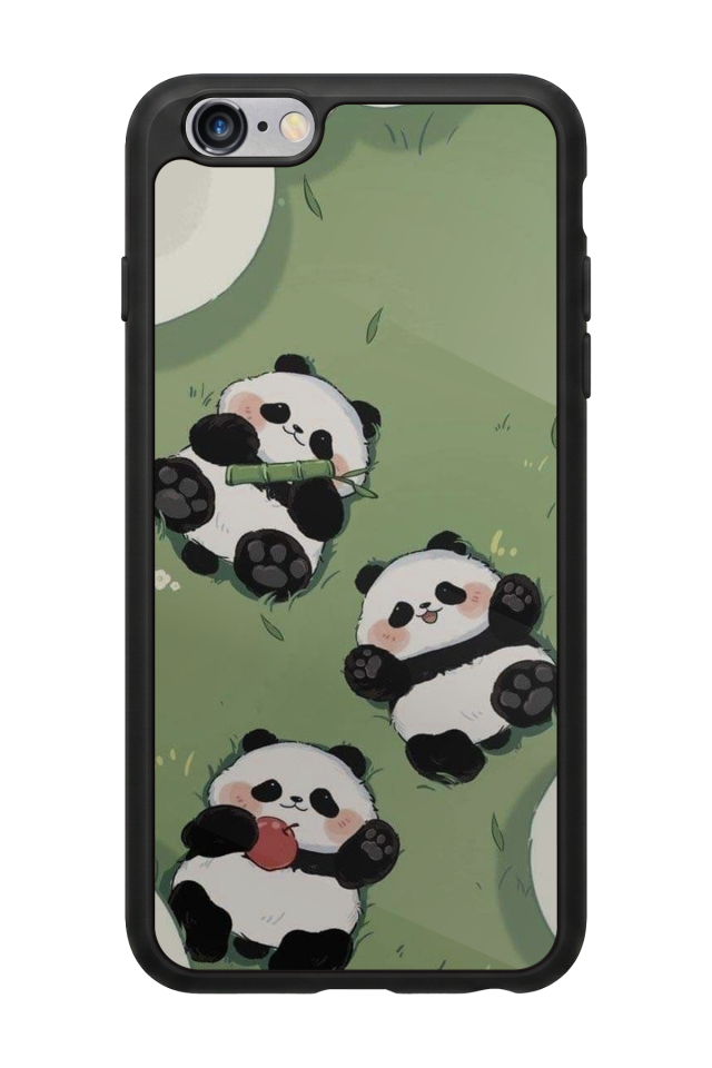 iPhone 6 Plus Uyumlu Panda Tasarımlı Glossy Premium Kılıf