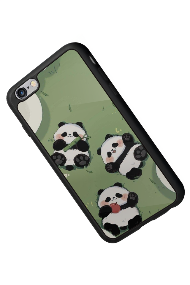 iPhone 6 Plus Uyumlu Panda Tasarımlı Glossy Premium Kılıf