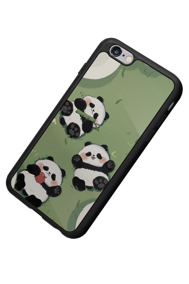 iPhone 6 Plus Uyumlu Panda Tasarımlı Glossy Premium Kılıf