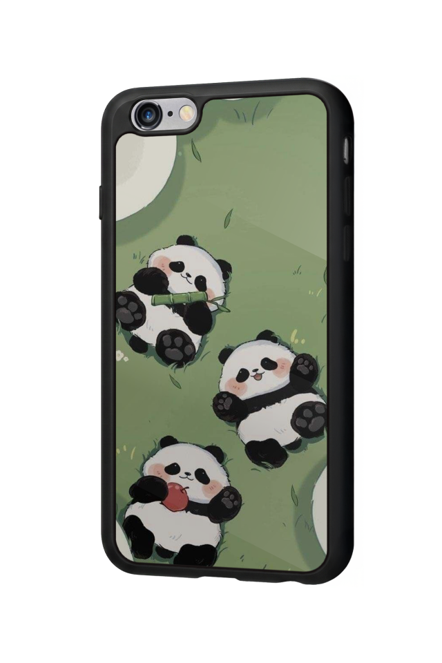 iPhone 6 Plus Uyumlu Panda Tasarımlı Glossy Premium Kılıf