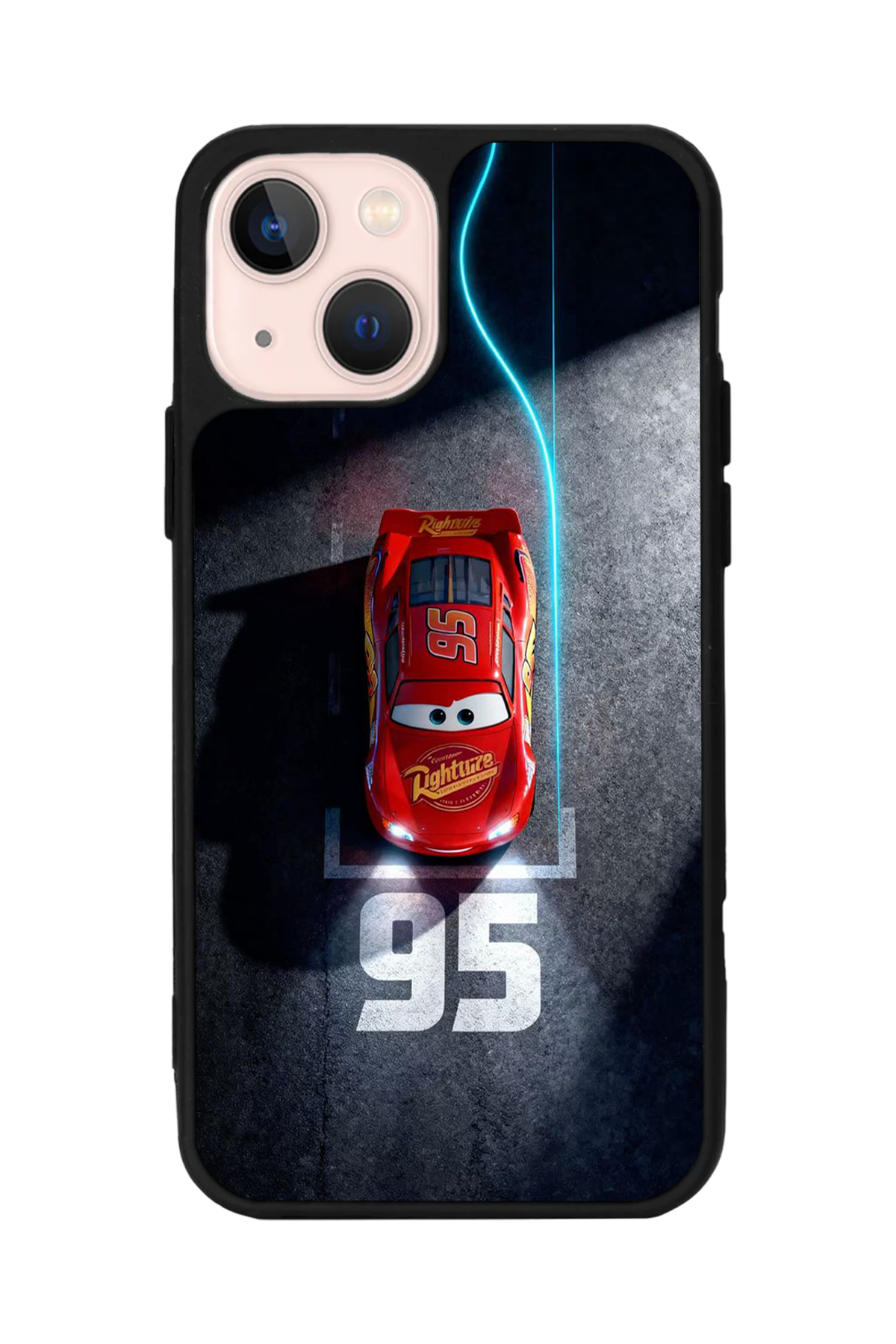 iPhone 13/14 Uyumlu Şimsek McQueen Tasarımlı Glossy Premium Kılıf