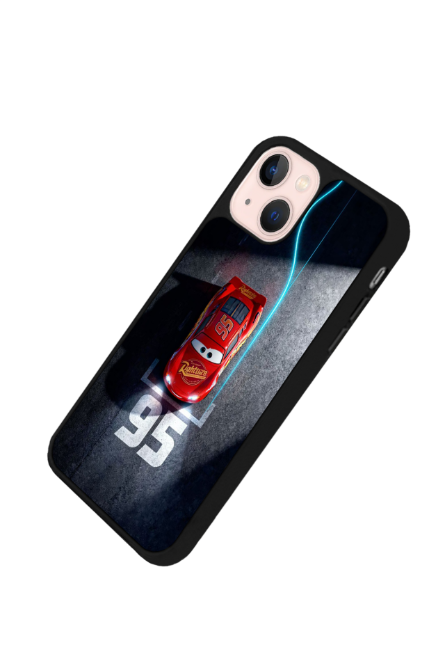 iPhone 13/14 Uyumlu Şimsek McQueen Tasarımlı Glossy Premium Kılıf