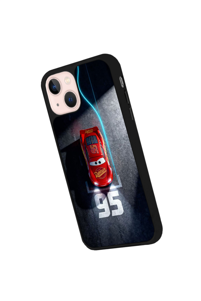 iPhone 13/14 Uyumlu Şimsek McQueen Tasarımlı Glossy Premium Kılıf