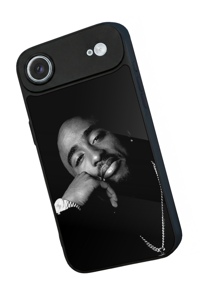 iPhone 17 Air Uyumlu Tupac Tasarımlı Glossy Premium Kılıf
