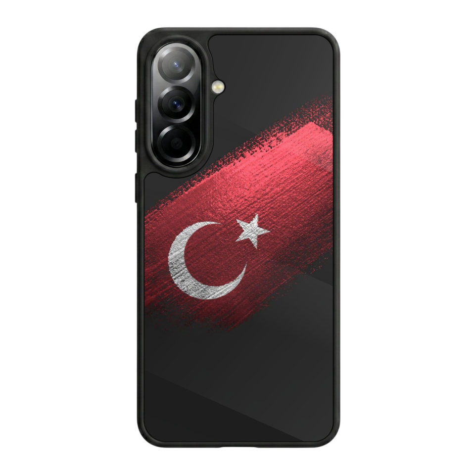 Samsung Galaxy A37 Uyumlu Türk Bayragi Tasarımlı Glossy Premium Kılıf