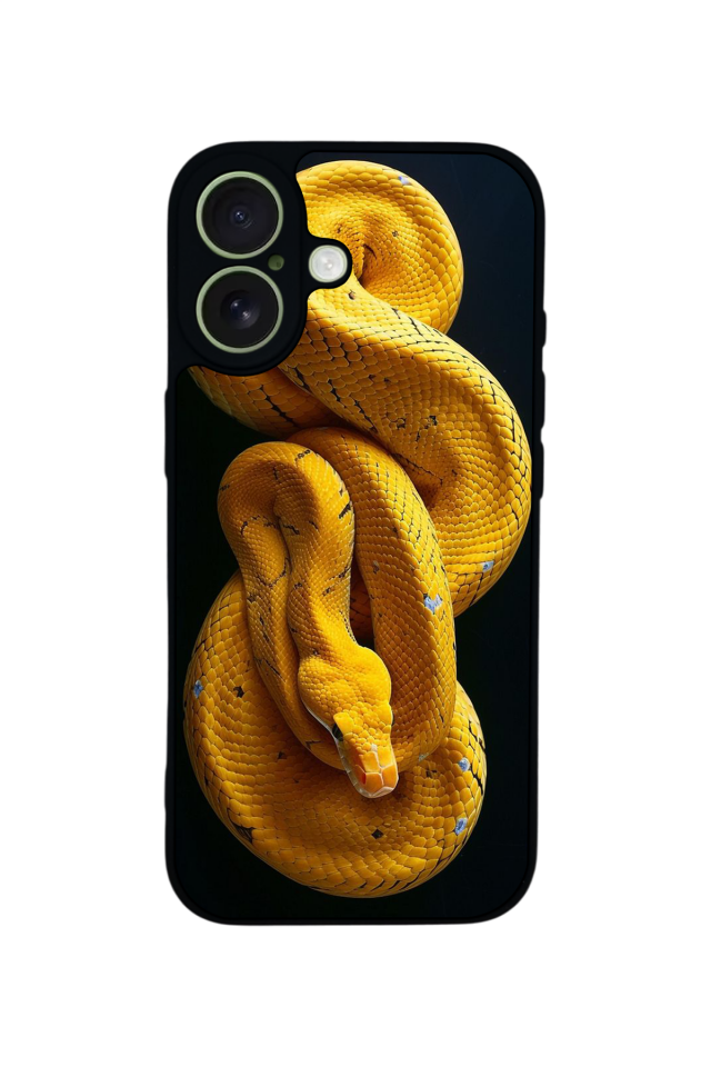 iPhone 17 Uyumlu Yılan Tasarımlı Glossy Premium Kılıf