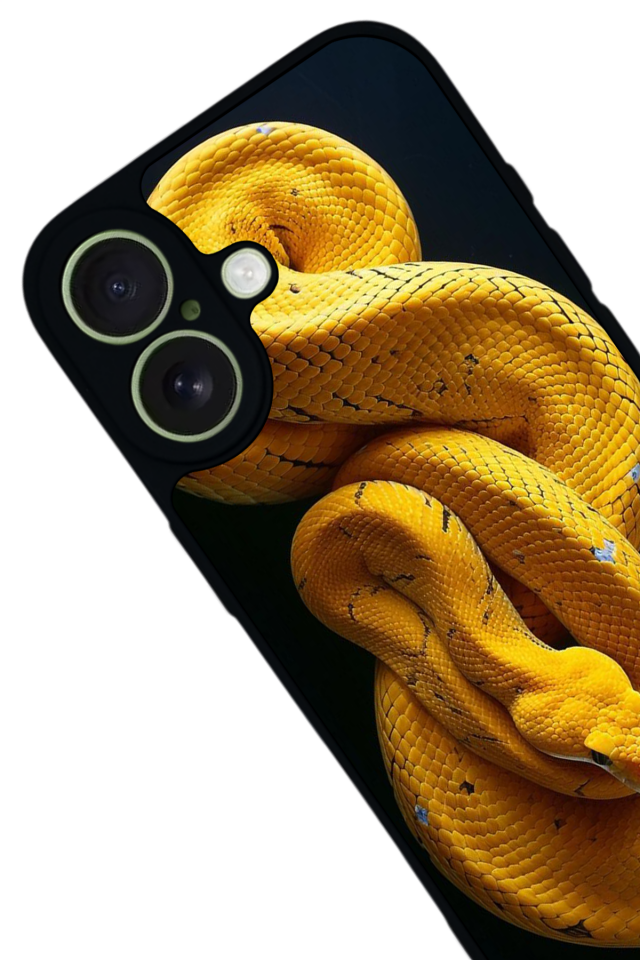 iPhone 17 Uyumlu Yılan Tasarımlı Glossy Premium Kılıf