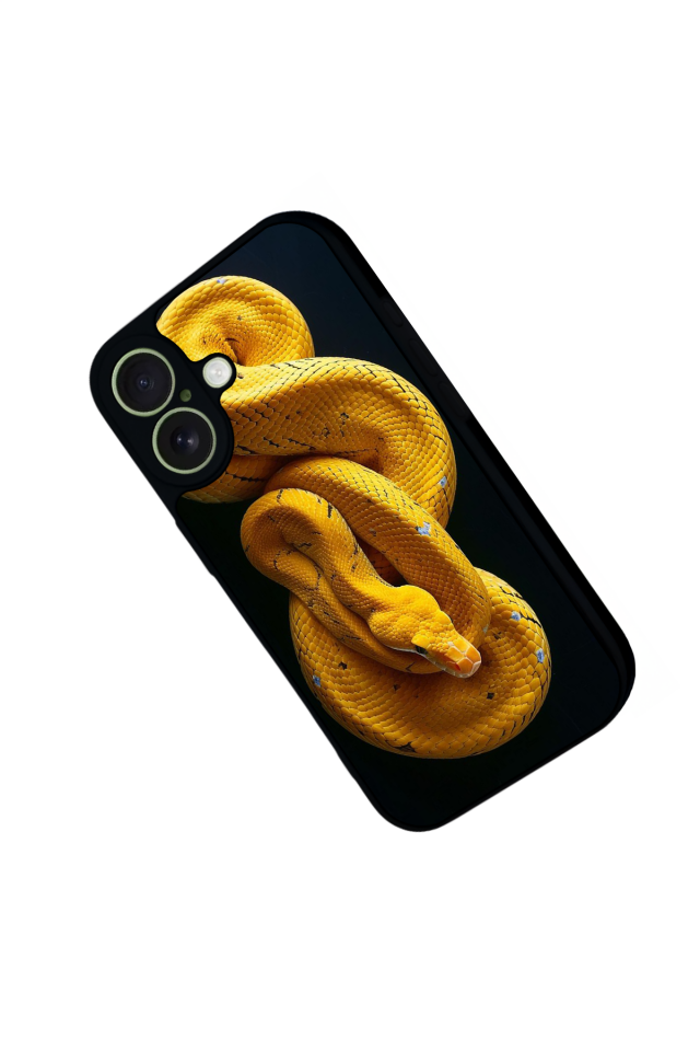 iPhone 17 Uyumlu Yılan Tasarımlı Glossy Premium Kılıf