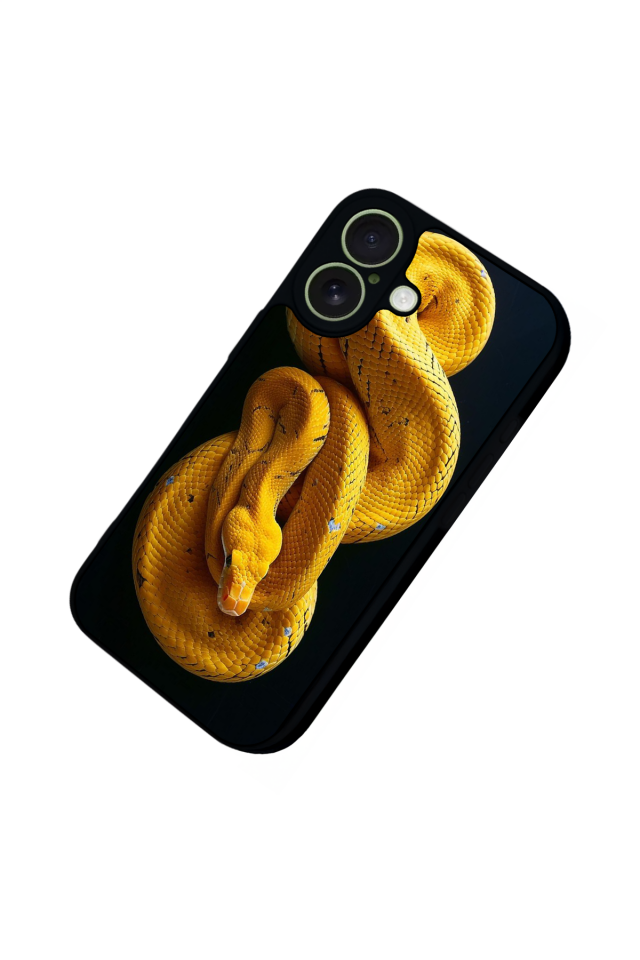 iPhone 17 Uyumlu Yılan Tasarımlı Glossy Premium Kılıf